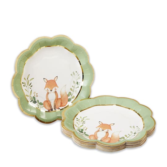 Kate Aspen® 7" Woodland Baby Premium Paper Plates, 64ct.